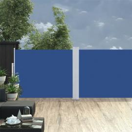 Infällbar sidomarkis för uteplats blå 140x1000 cm dubbel , hemmetshjarta.se