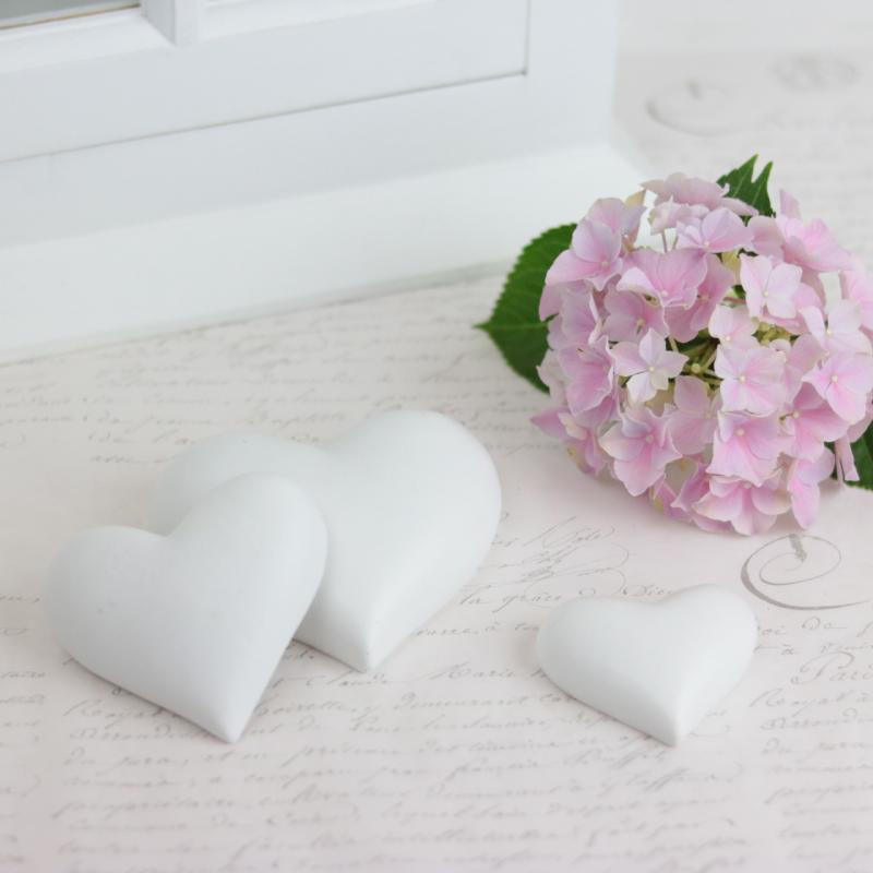 Hjärta skrivbart - vit - liten 2-pack , hemmetshjarta.se