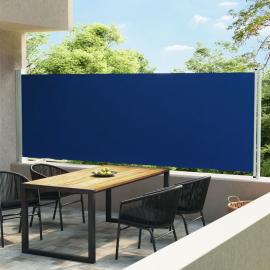 Infällbar sidomarkis för uteplats blå 160x600 cm , hemmetshjarta.se