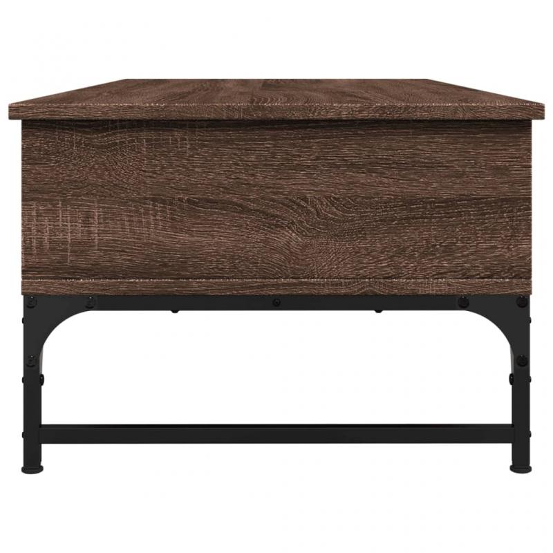 Soffbord 100x50x35 cm lyftbar brun ek konstruerat tr och metall , hemmetshjarta.se