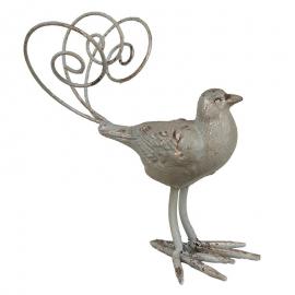 Dekorativ figur fågel 17x10x20 cm Antikgrön järn , hemmetshjarta.se