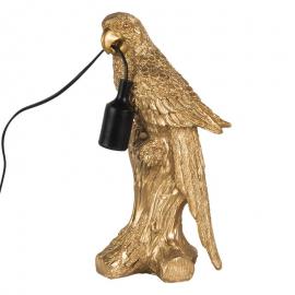 Bordslampa Parrot 17x12x35 cm E27/max 1x60W Guld Polyresin Skrivbordslampa , hemmetshjarta.se
