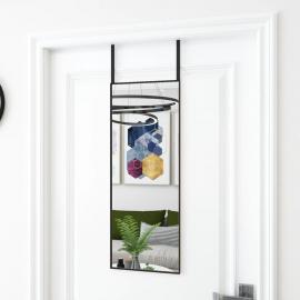 Dörrspegel svart 30x80 cm glas och aluminium , hemmetshjarta.se