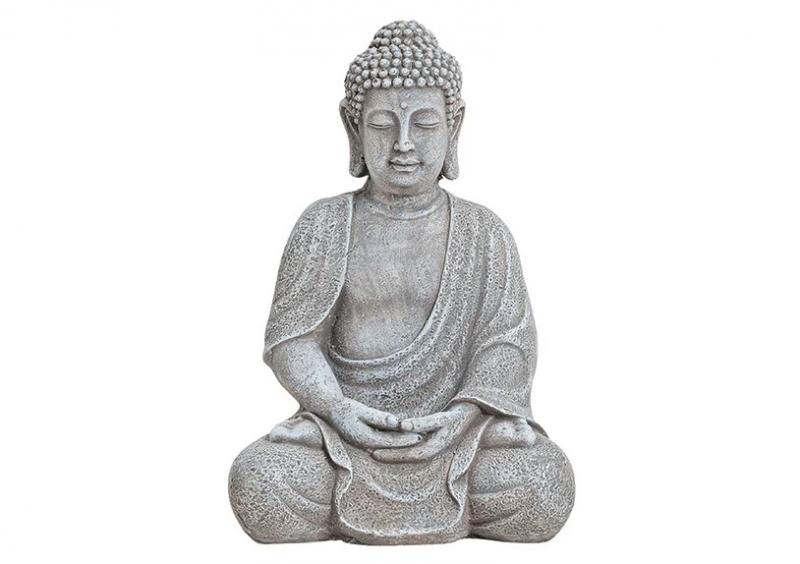 Dekoration Buddha gr magnesia (B/H/D) 20x30x17 cm , hemmetshjarta.se