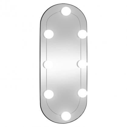 Vggspegel med LED-belysning oval 25x60 cm glas , hemmetshjarta.se