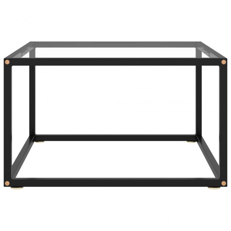 Soffbord hrdat glas svart 60x60x35 cm , hemmetshjarta.se