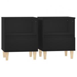 Sängbord 40x35x50 cm svart 2 st , hemmetshjarta.se