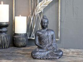 Buddha sittande Polyresin H22 / L15 / B11 cm svart , hemmetshjarta.se