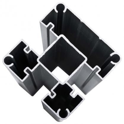 Staketpanel WPC svart 105x526 cm 3 delar , hemmetshjarta.se