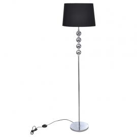 Golvlampa med högt stativ och lampskärm svart , hemmetshjarta.se