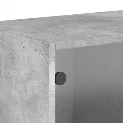 Vggskp betonggr 68,5x37x35 cm med glasdrrar , hemmetshjarta.se