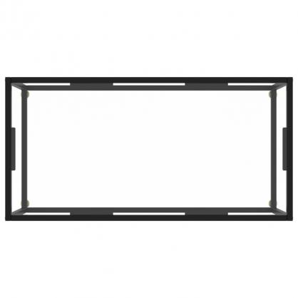 Soffbord 100x50x35 cm svart med hrdat glas , hemmetshjarta.se