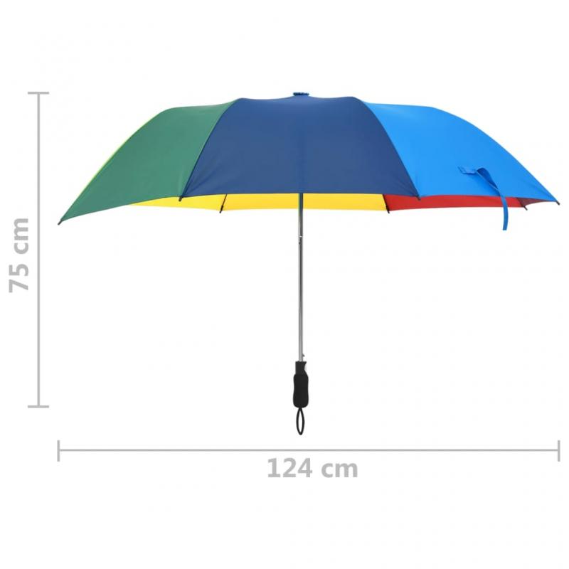Paraply automatisk hopfllbart flerfrgad 124 cm , hemmetshjarta.se