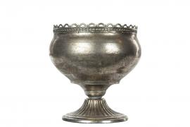 A Lot Decoration - Blomkruka Pokal Vito Antik-Silver 23x25cm , hemmetshjarta.se
