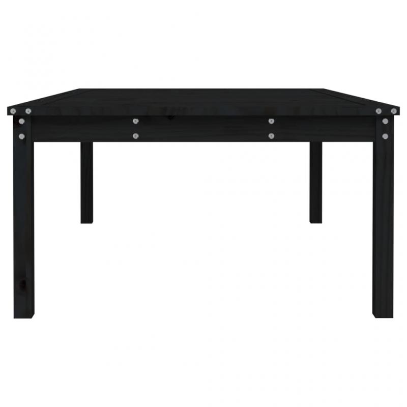 Matbord fr trdgrd 121x82,5x45 cm svart massiv furu , hemmetshjarta.se