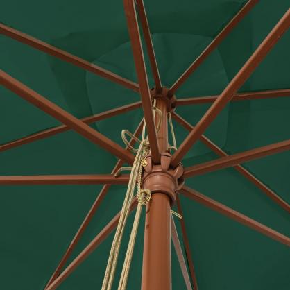 Parasoll med trstng 300x300x273 cm grn , hemmetshjarta.se