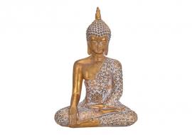Dekoration Buddha guld polyresin (B/H/D) 17x24x11cm , hemmetshjarta.se