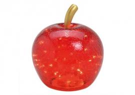 Dekoration LED Apple glas Röd 40 LED timer (B/H/D) 27x30x27cm , hemmetshjarta.se