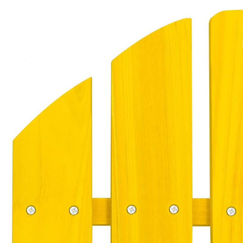 Adirondackstol med fotpall massivt grantr gul , hemmetshjarta.se