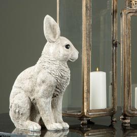 Kanin 35 cm - grå/vit , hemmetshjarta.se