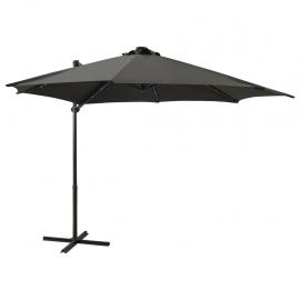 Frihängande parasoll med stång och LED antracit 300 cm , hemmetshjarta.se