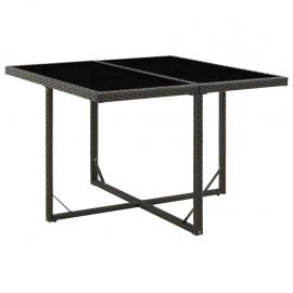Matbord för trädgård 109x107x74 cm svart konstrotting , hemmetshjarta.se