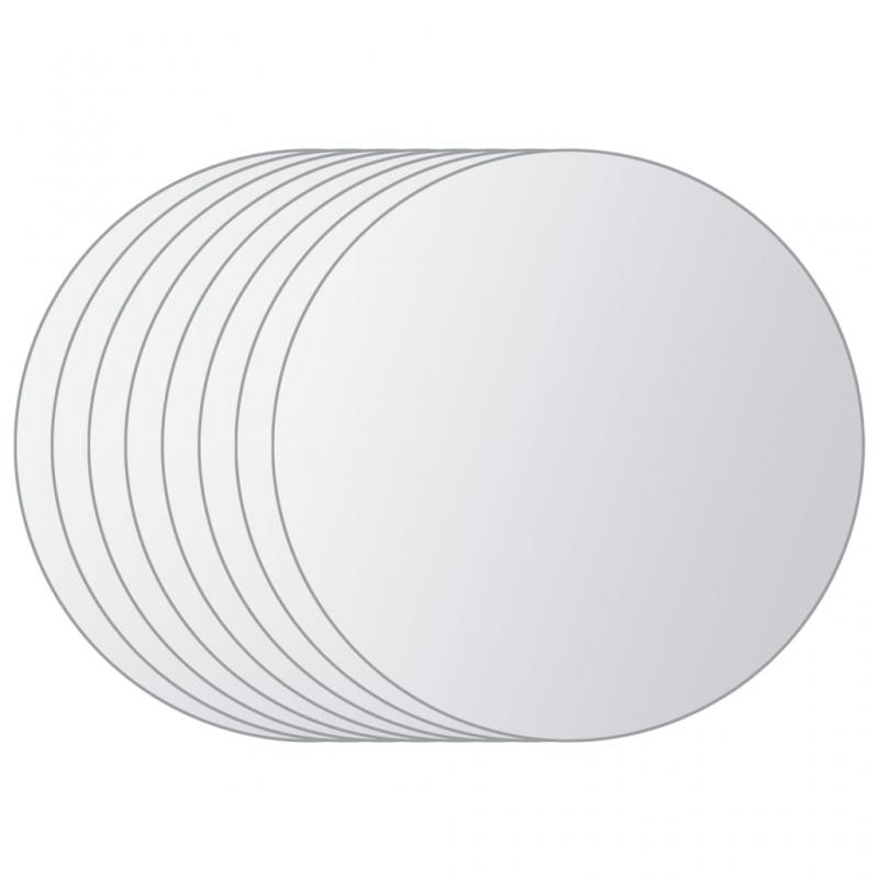 Spegelplattor  15 cm 8 st rund spegelglas , hemmetshjarta.se