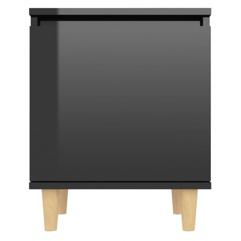 Sngbord 40x30x50 cm svart hgglans 2 st , hemmetshjarta.se