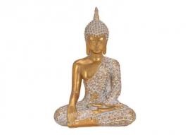 Dekoration Buddha guld polyresin (B/H/D) 22x32x14cm , hemmetshjarta.se