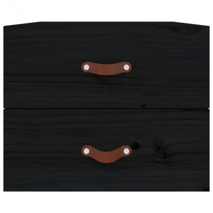 Vggmonterad sngbord svart 50x36x40 cm 2 st , hemmetshjarta.se