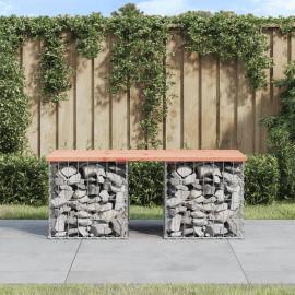 Trädgårdsbänk gabion-design 103x44x42 cm massivt douglasträ , hemmetshjarta.se