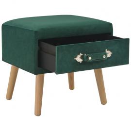 Sängbord 40x35x40 cm grön sammet , hemmetshjarta.se
