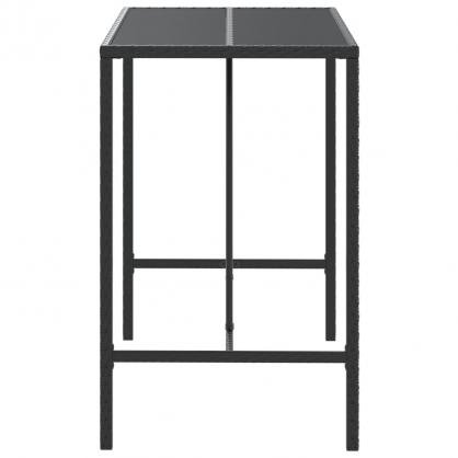Barbord med glasskiva 110x70x110 cm svart konstrotting , hemmetshjarta.se