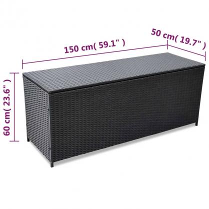 Dynbox konstrotting svart 120x50x60 cm , hemmetshjarta.se