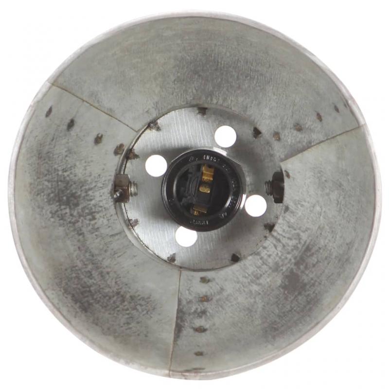 Bordslampa industriell silver rund 58x18x90 cm E27 , hemmetshjarta.se