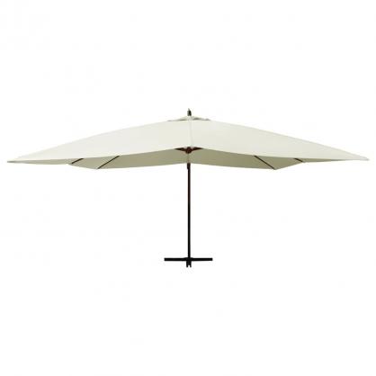 Frihngande parasoll med trstng 400x300 cm sandvit , hemmetshjarta.se