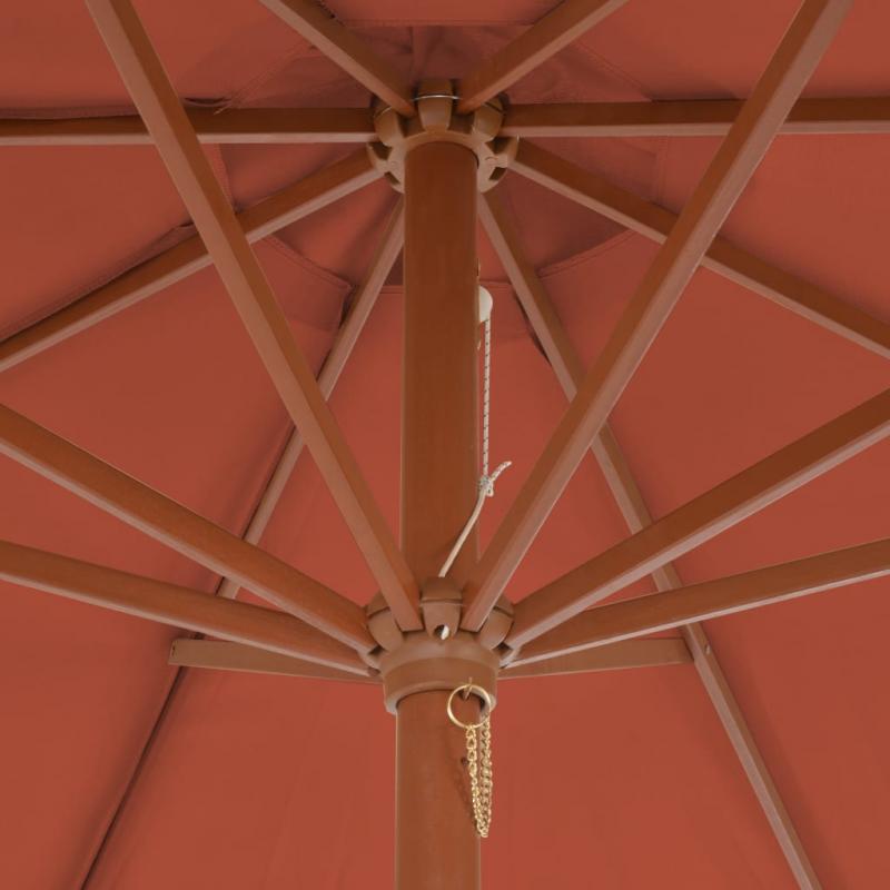 Parasoll med trstng 300 cm terrakotta , hemmetshjarta.se