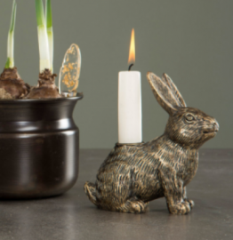 A Lot Decoration - Ljusstake Hare 14 cm - guldbrun 1 st , hemmetshjarta.se