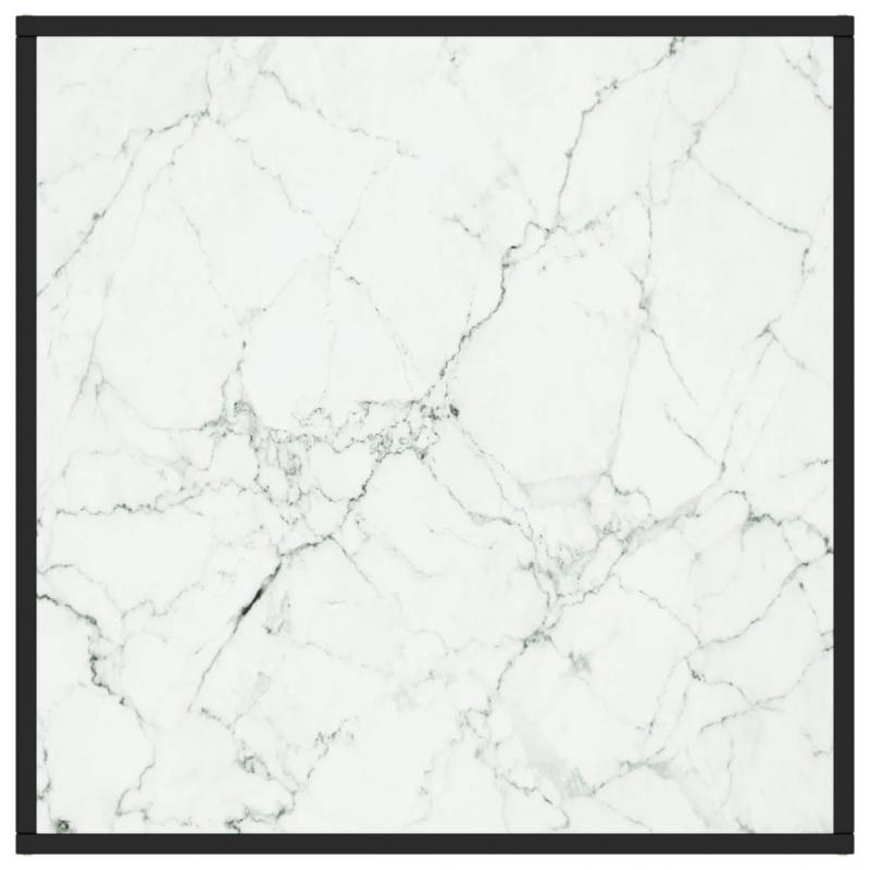 Soffbord 80x80x35 cm med svart vit marmor glas , hemmetshjarta.se