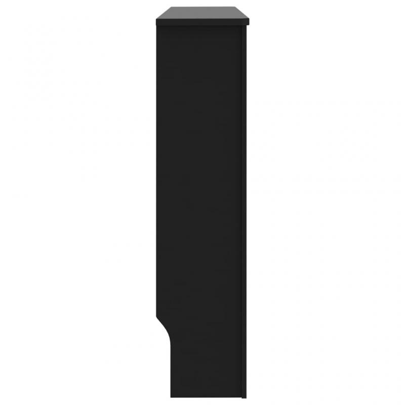 Elementskydd MDF vertikala ribbor svart 112x19x81,5 cm , hemmetshjarta.se