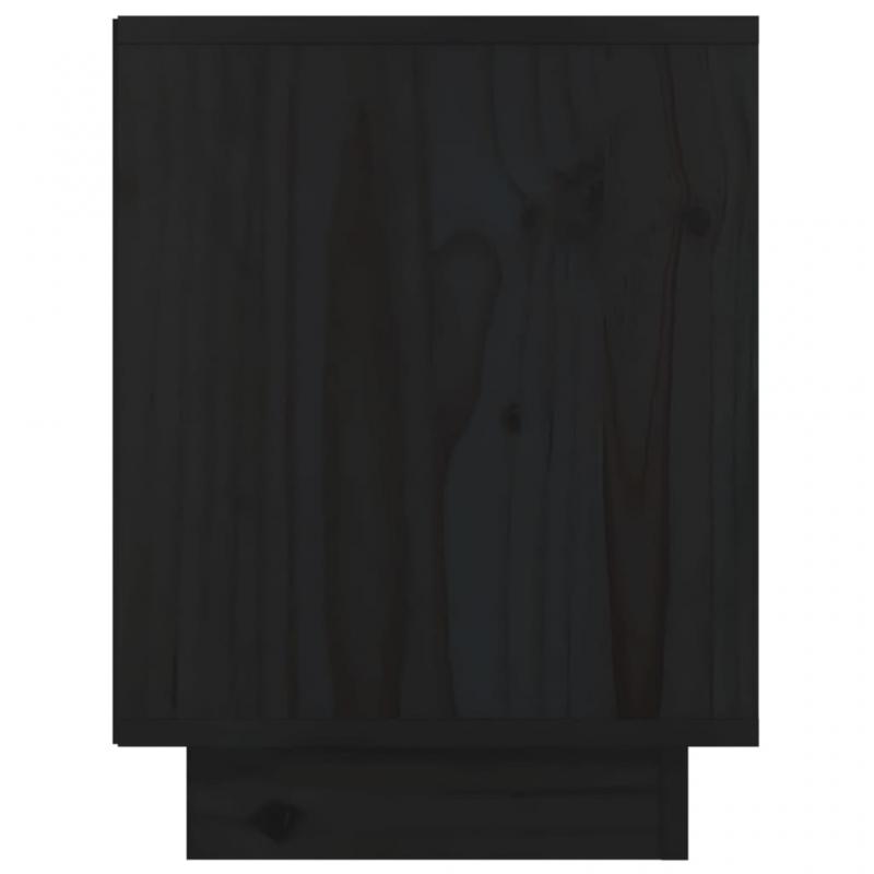 Sngbord 40x30x40 cm massiv furu svart , hemmetshjarta.se