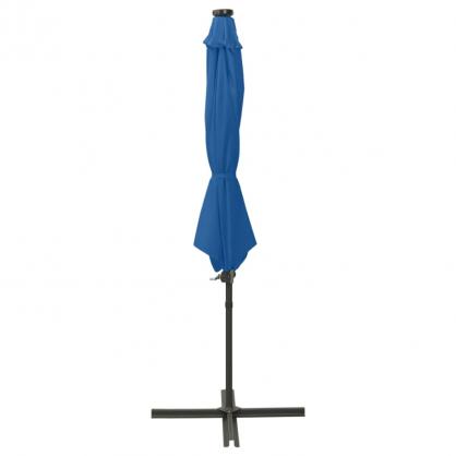 Frihngande parasoll med stng och LED azurbl 300 cm , hemmetshjarta.se