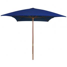Parasoll med trästång 200x300 cm blå , hemmetshjarta.se