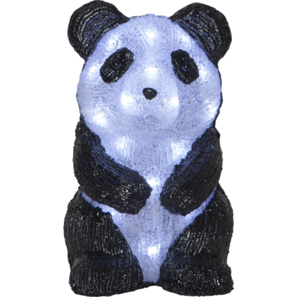 Utomhusdekorationsfigur Crystalo Panda 27x15cm 20 Ljus , hemmetshjarta.se