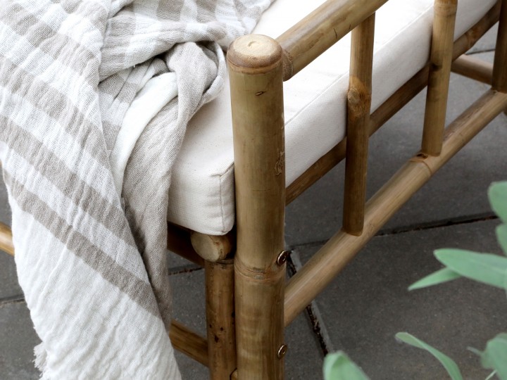 Lyon stol bambu med kudde H80 / L67.5 / W67 cm natur , hemmetshjarta.se