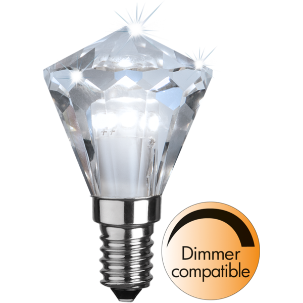 LED-lampa E14 Diamond P45 Dim , hemmetshjarta.se