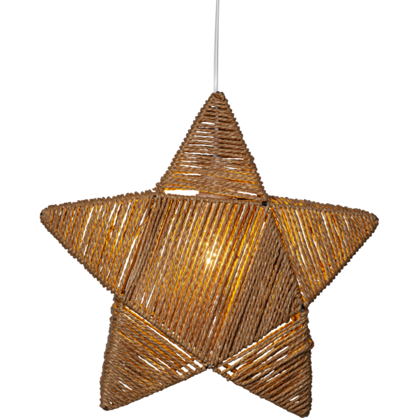 Lampa hängande Stjärna Rappe brun 45x45 , hemmetshjarta.se