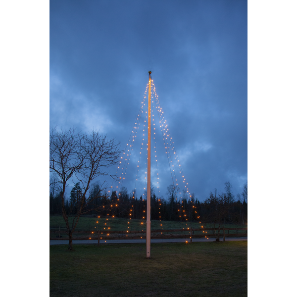 Flaggstångsbelysning Utomhus EL Exstra Varmvit 360 ljus 700cm , hemmetshjarta.se