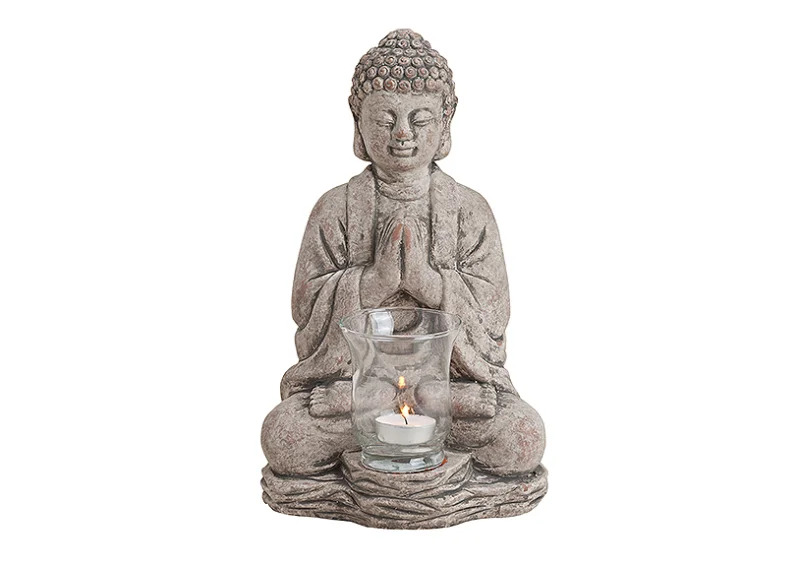 Dekoration Buddha gr vrmeljushllare keramik (B/H/D)18x30x15 cm , hemmetshjarta.se