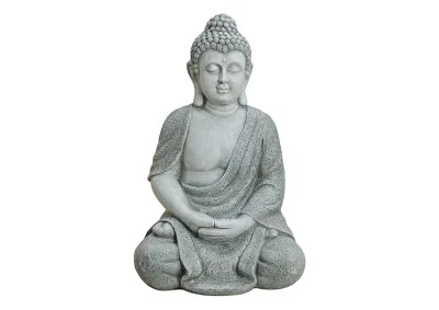 Dekoration Buddha XL gr sittande polyresin (B/H/D) 40x62x35 cm , hemmetshjarta.se